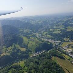 Flugwegposition um 14:47:04: Aufgenommen in der Nähe von Ybbsitz, 3341, Österreich in 1245 Meter
